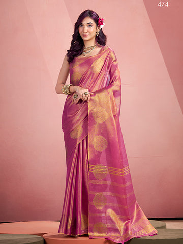 Fancy Tissue weaving Saree S0021