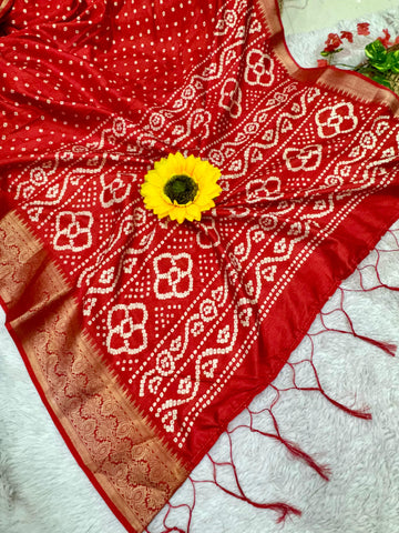 Red Soft Dola Silk Saree S008