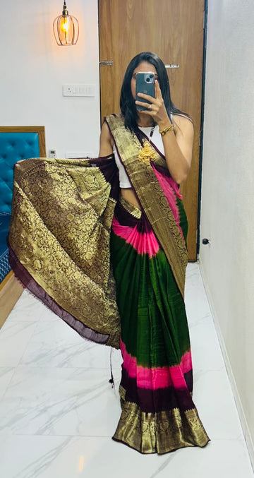 Kanjivaram Bandhani S006