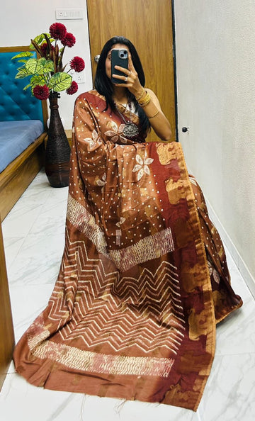 Kanjivaram Bandhani – Now in Premium Dola Silk S0035