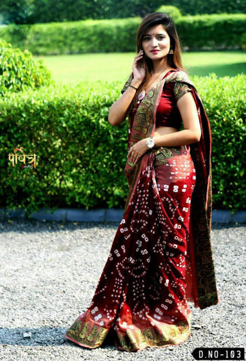 New Bandhani Saree β Traditional Charm with a Modern Touch S0047