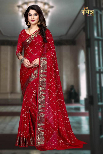 New Bandhani Saree β Traditional Charm with a Modern Touch S0048