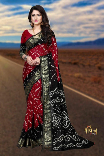 New Bandhani Saree β Traditional Charm with a Modern Touch S0052