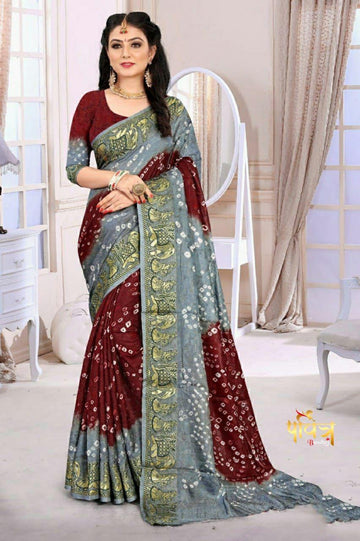 New Bandhani Saree β Traditional Charm with a Modern Touch S0054