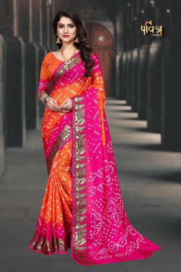New Bandhani Saree β Traditional Charm with a Modern Touch S0055
