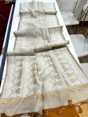 Premium Soft Muga Cotton Jamdani Saree S0118