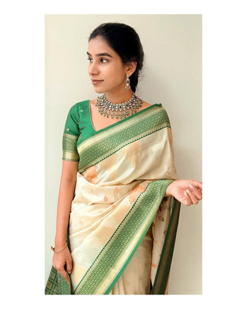 Elegance Look Banarasi Soft Silk Saree S0072