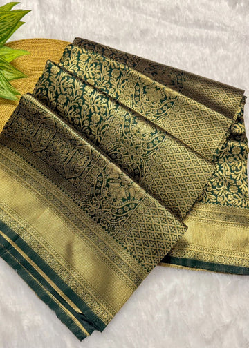 Minimalist Banarasi Soft Silk Saree Featuring Rich Copper Zari S0096