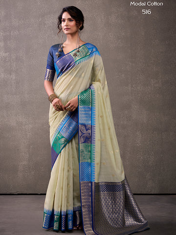 Cotton Rainbow weaving Saree S0019