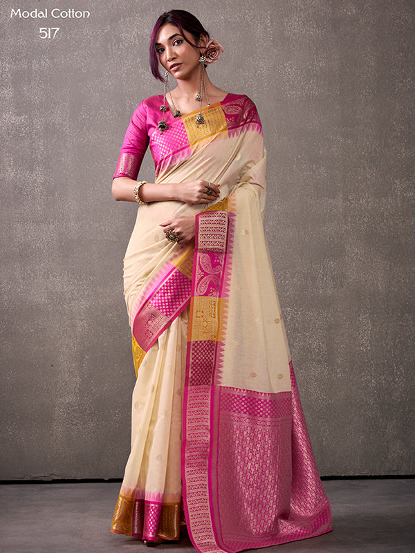Cotton Rainbow weaving Saree S0019