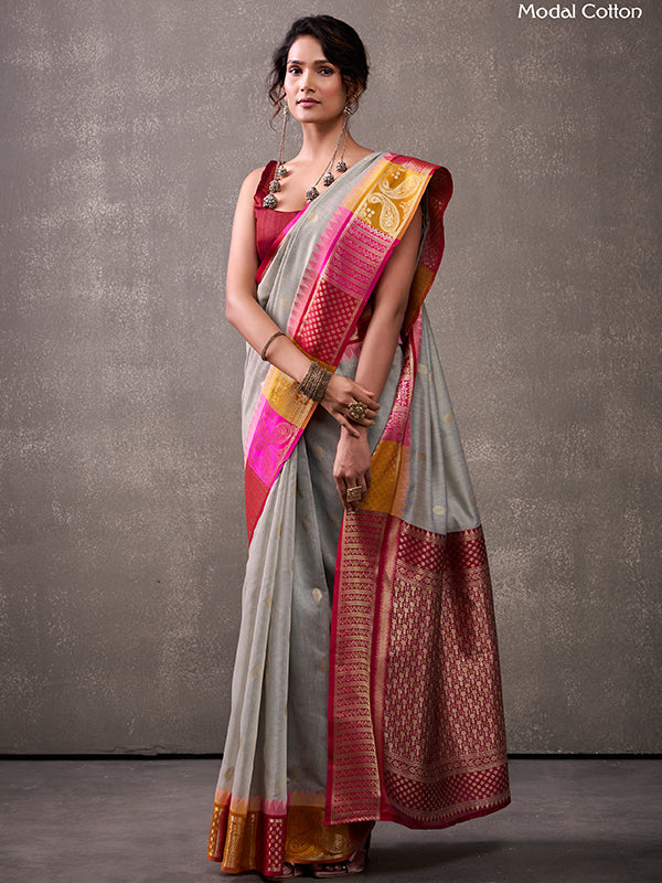 Cotton Rainbow weaving Saree S0019