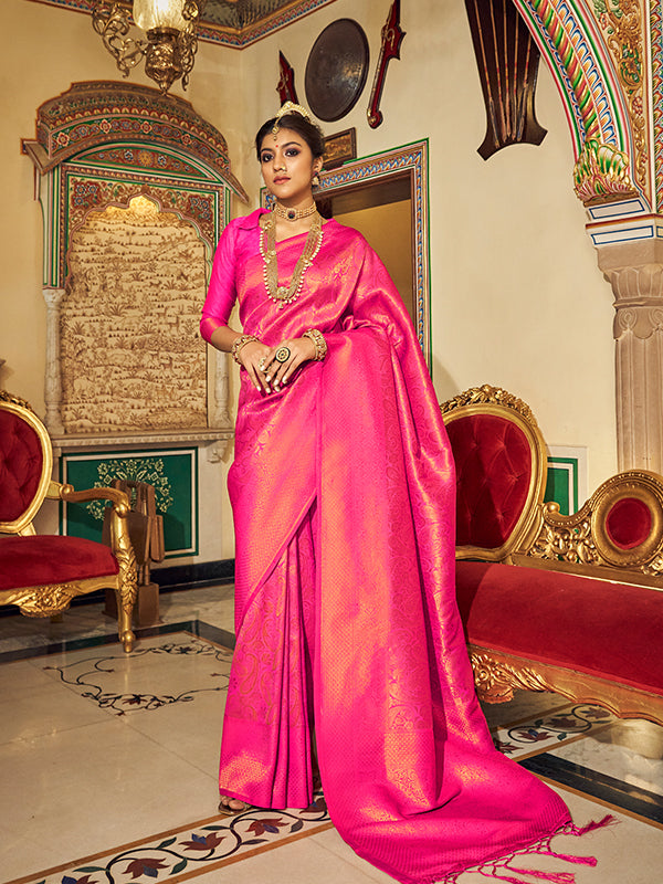 Soft Handloom Weaving Silk With Cooper Zari S0020