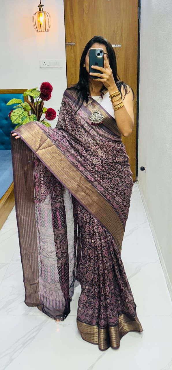 Heavy Marsh Mellow Saree S0037