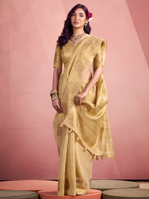 Fancy Tissue weaving Saree S0021