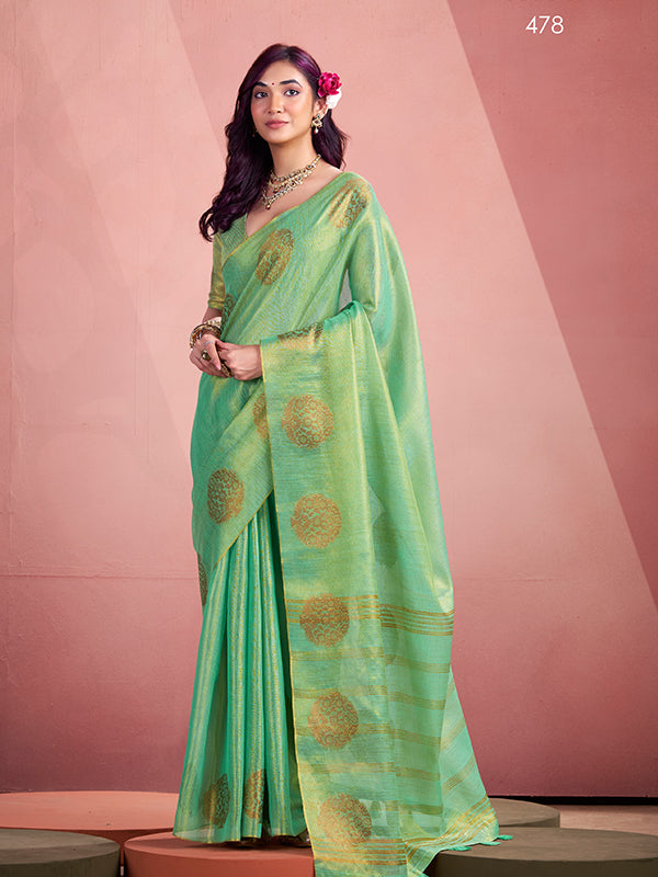 Fancy Tissue weaving Saree S0021