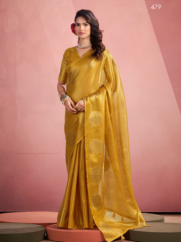 Fancy Tissue weaving Saree S0021
