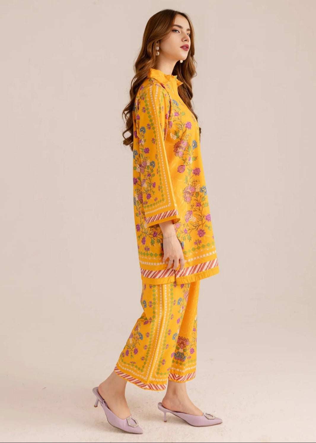 floral-printed Polycotton Co-ord Set C003