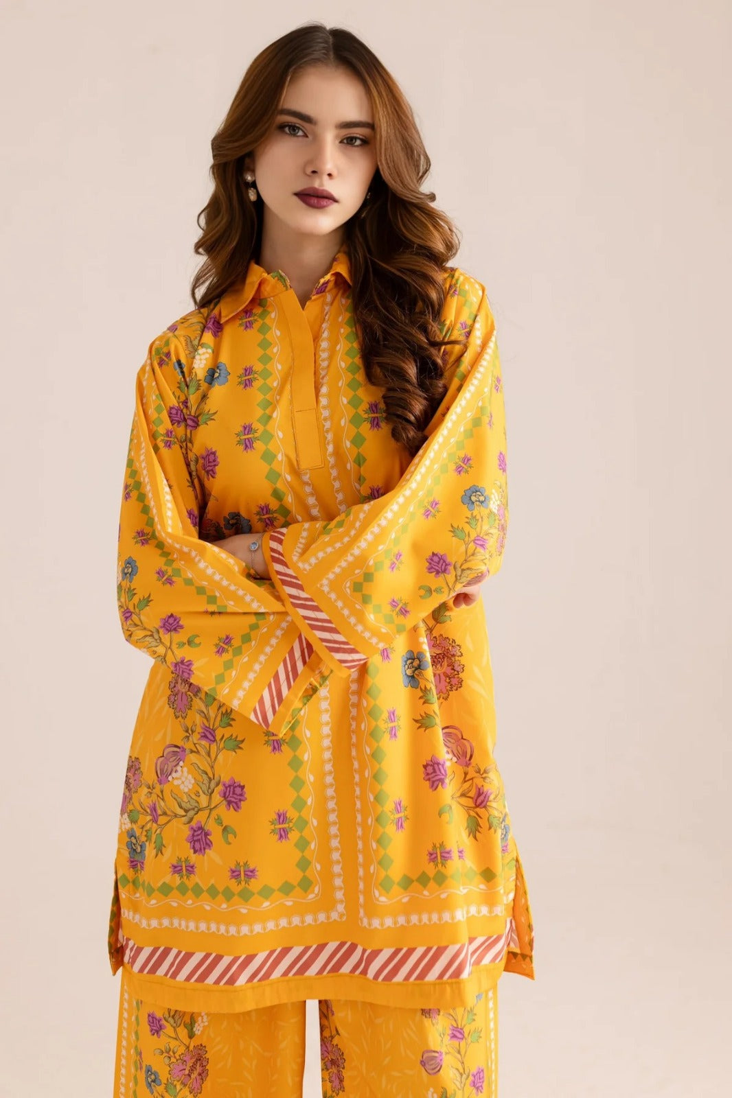 floral-printed Polycotton Co-ord Set C003