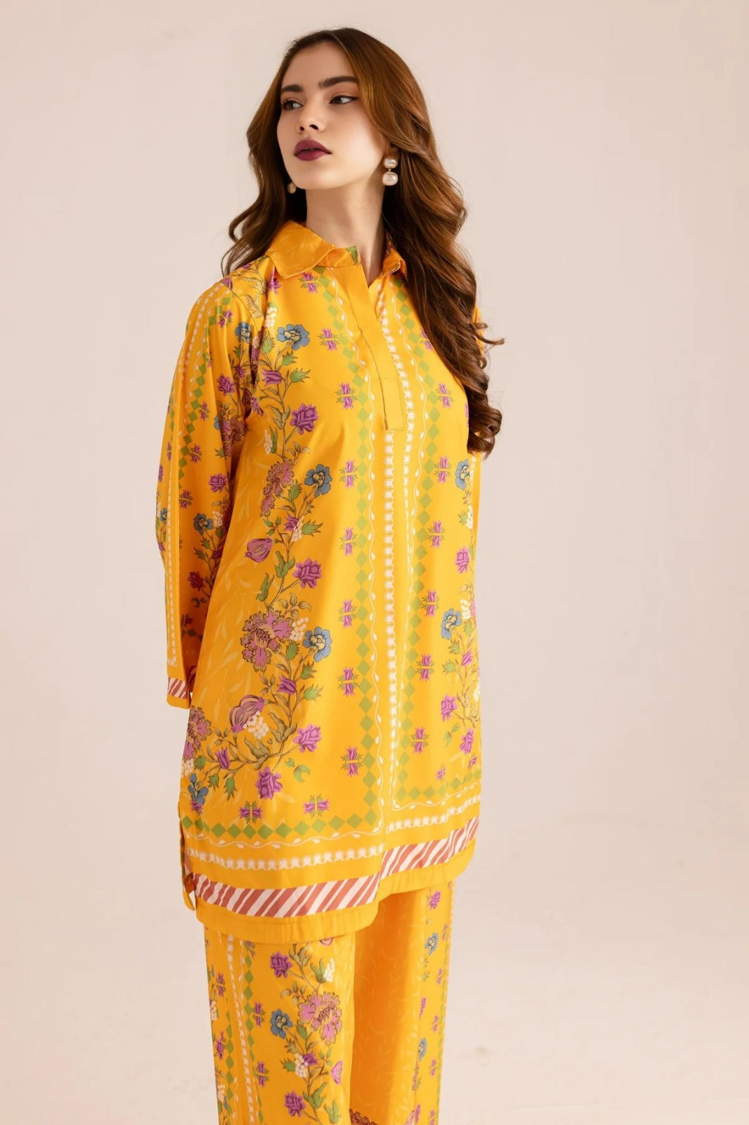 floral-printed Polycotton Co-ord Set C003