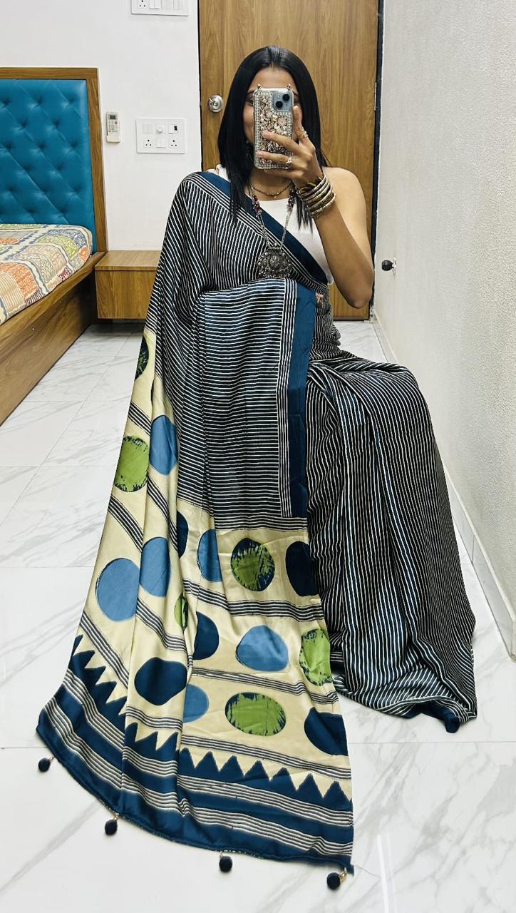 AJRAKH CLASSIC WITH A TWIST SAREE S0015