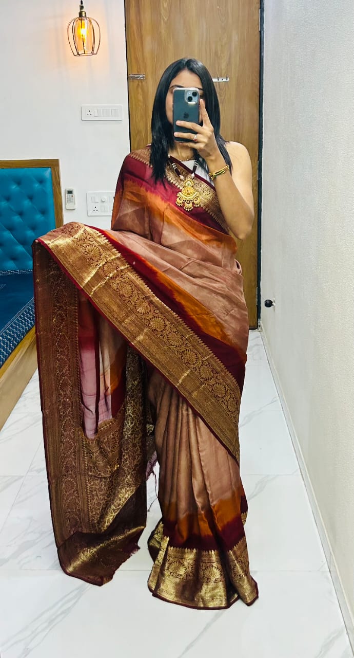 Kanjivaram Bandhani S003