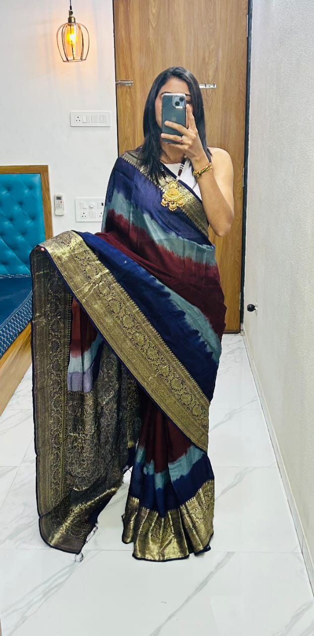 Kanjivaram Bandhani S005