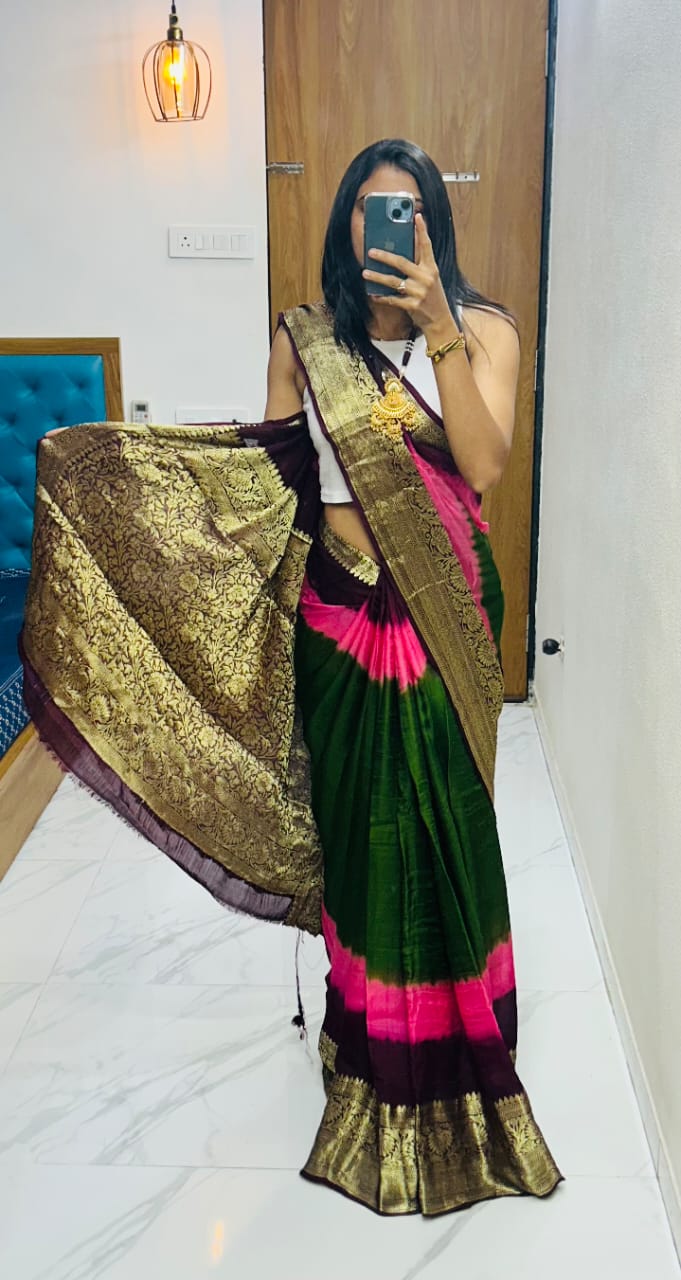 Kanjivaram Bandhani S006