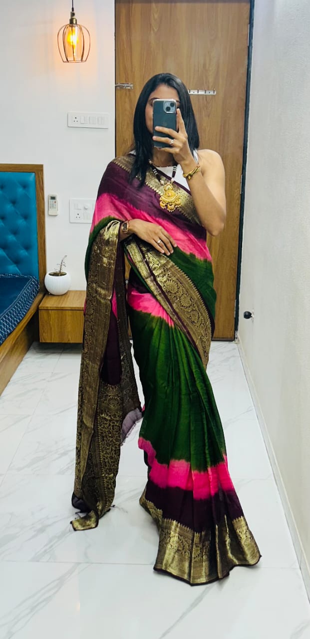 Kanjivaram Bandhani S006