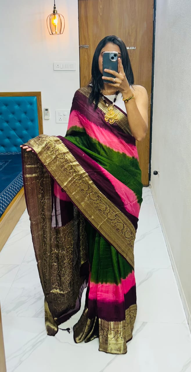 Kanjivaram Bandhani S006