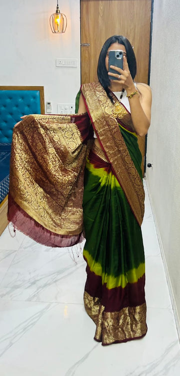 Kanjivaram Bandhani S007