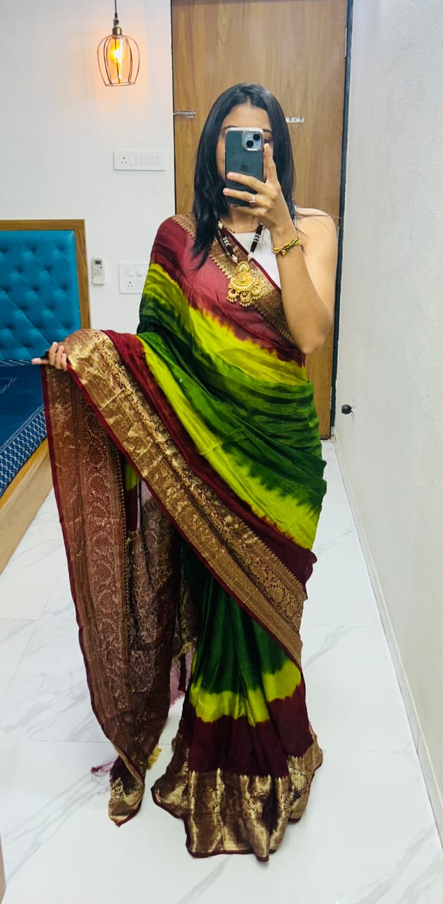 Kanjivaram Bandhani S007