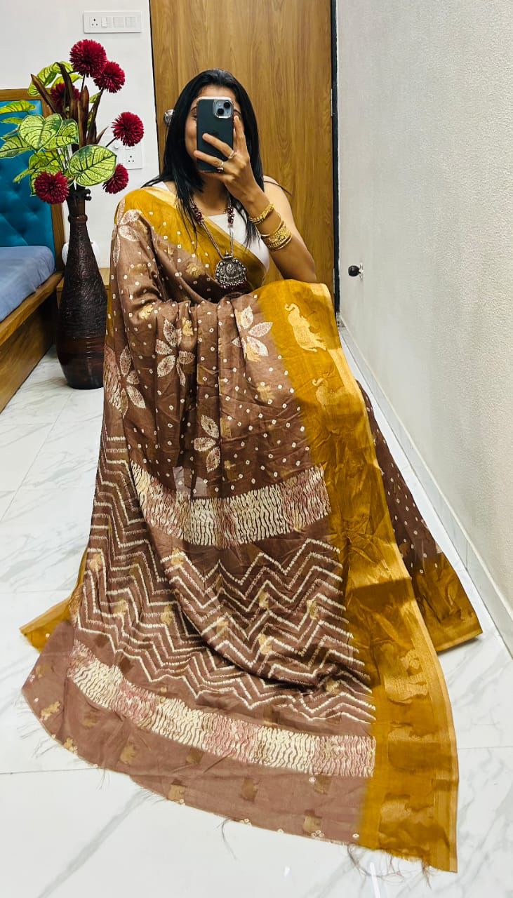 Kanjivaram Bandhani – Now in Premium Dola Silk S0035