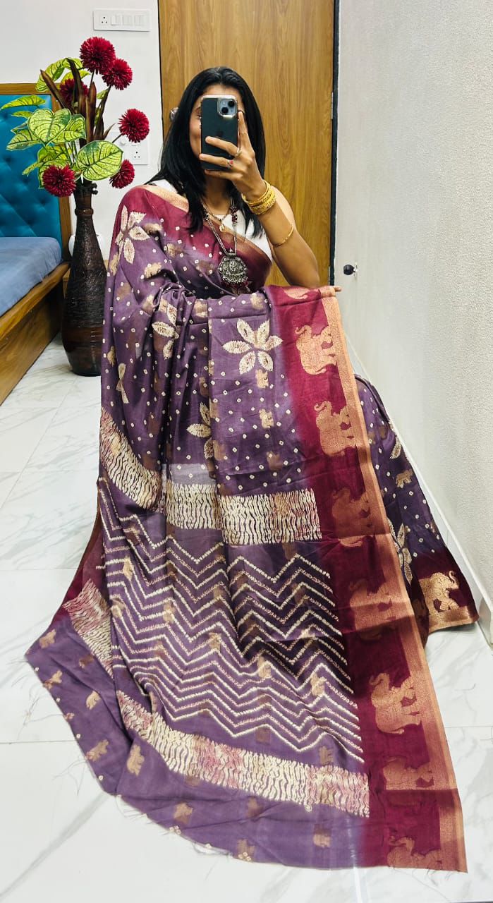 Kanjivaram Bandhani – Now in Premium Dola Silk S0035