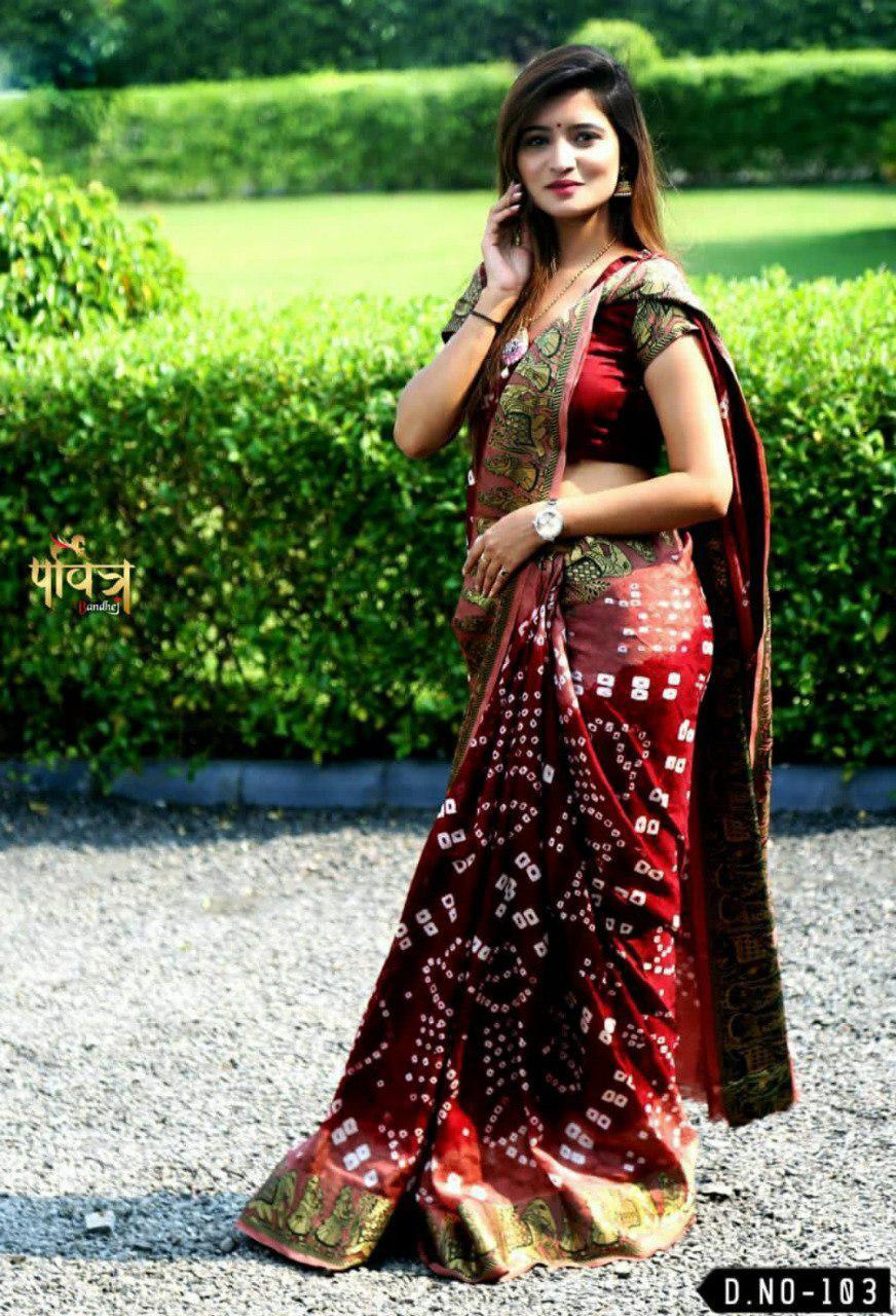 New Bandhani Saree – Traditional Charm with a Modern Touch S0047