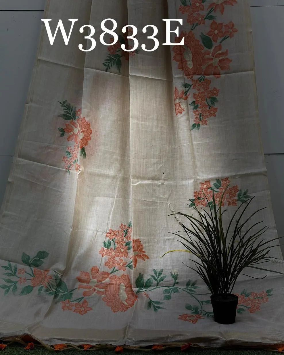 Premium Soft Muga Silk Saree with Floral Weaving S0115