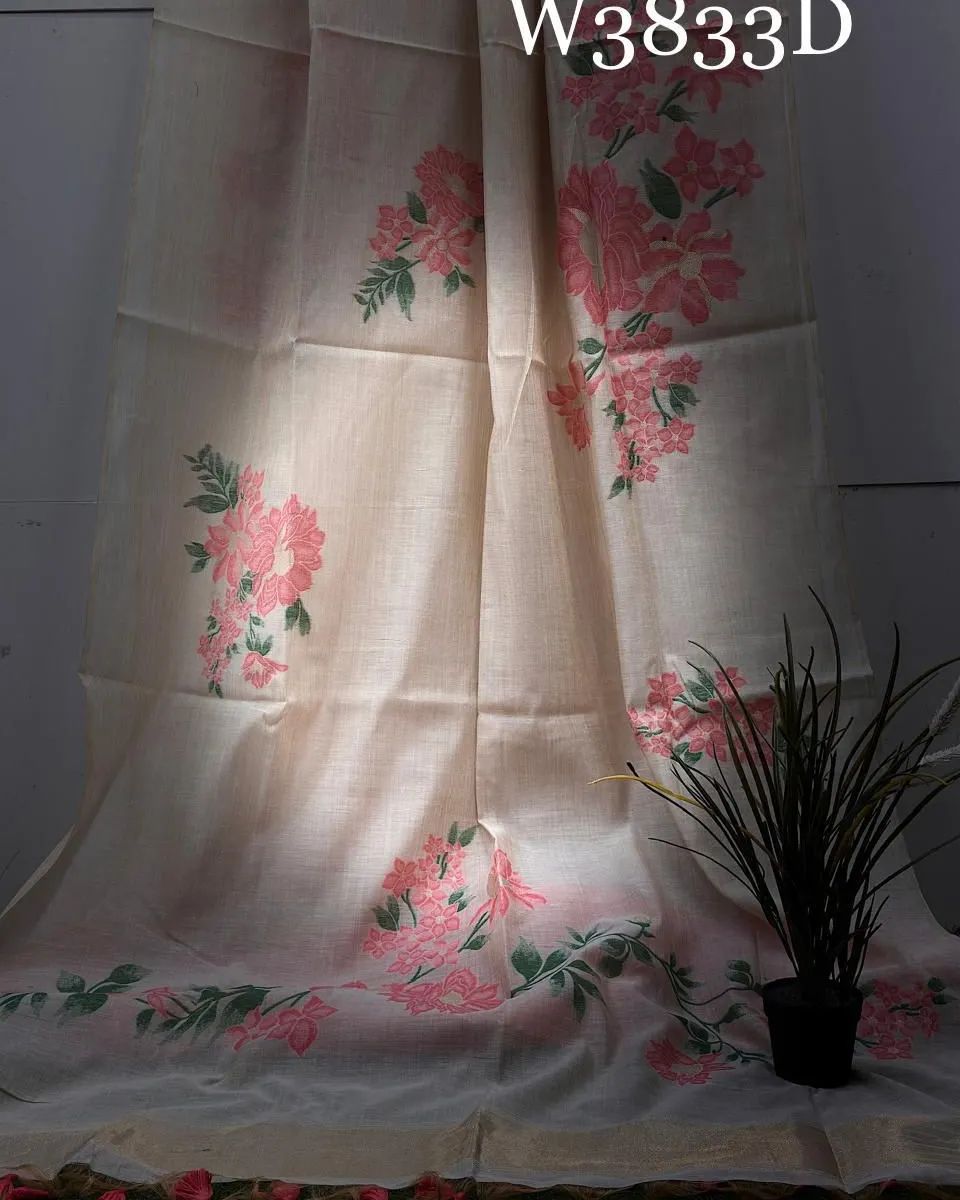 Premium Soft Muga Silk Saree with Floral Weaving S0115