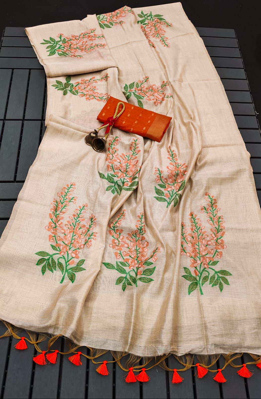 Premium Soft Muga Silk Saree with Floral Weaving S0116