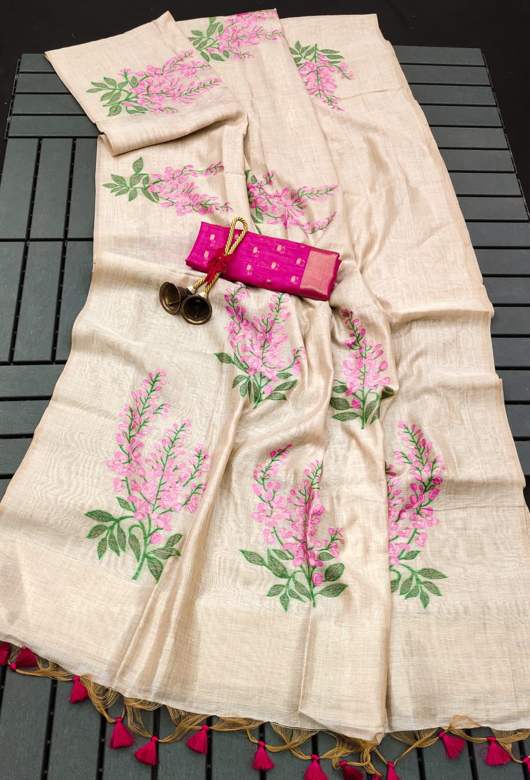 Premium Soft Muga Silk Saree with Floral Weaving S0116