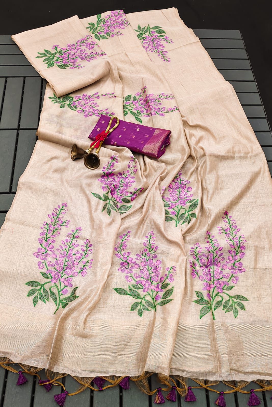 Premium Soft Muga Silk Saree with Floral Weaving S0116