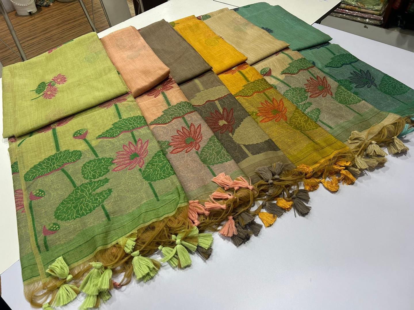 Soft Muga Cotton Saree with Floral Weaving S0125