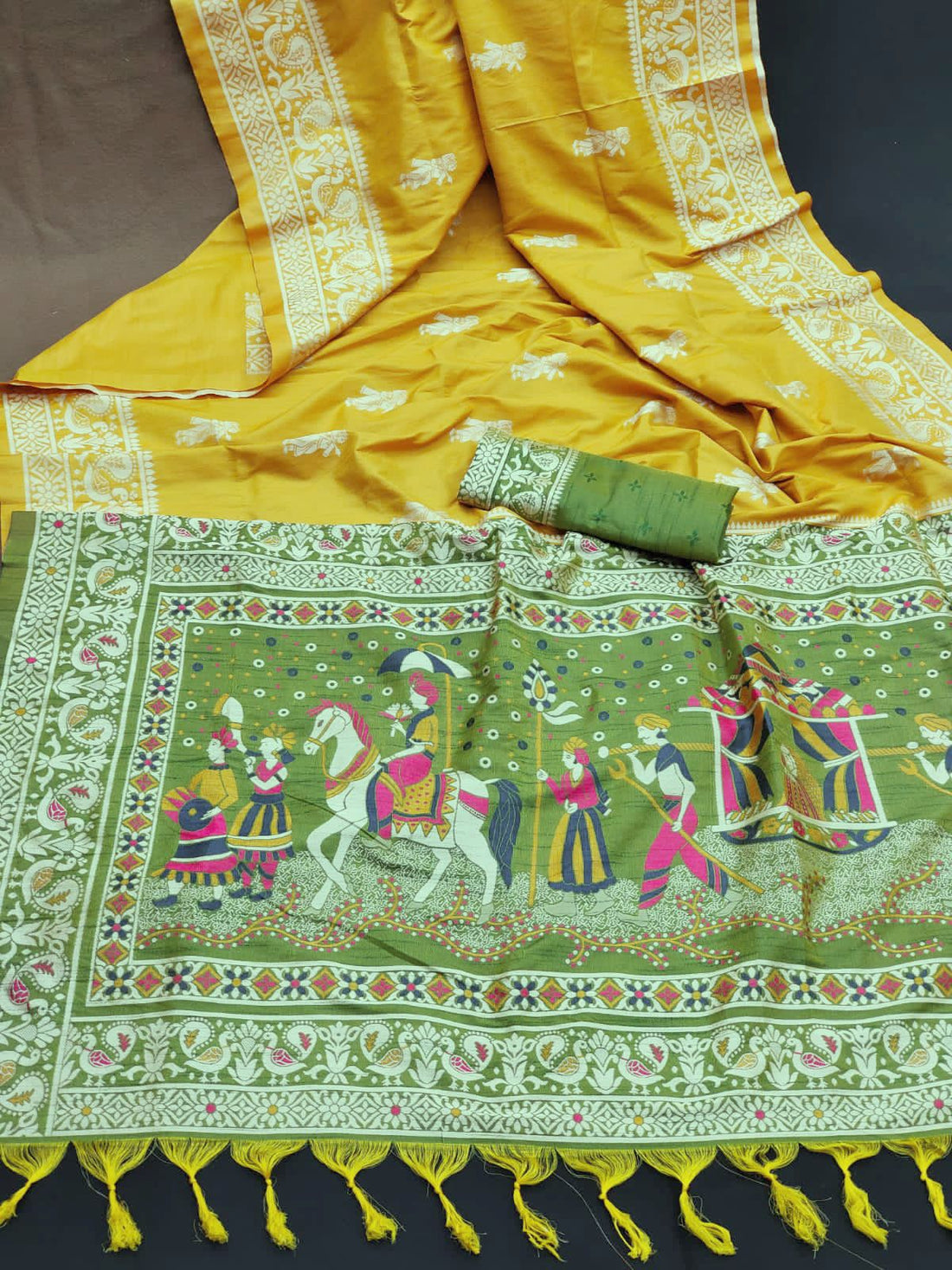 Premium Kalamkari Pallu Saree S0250