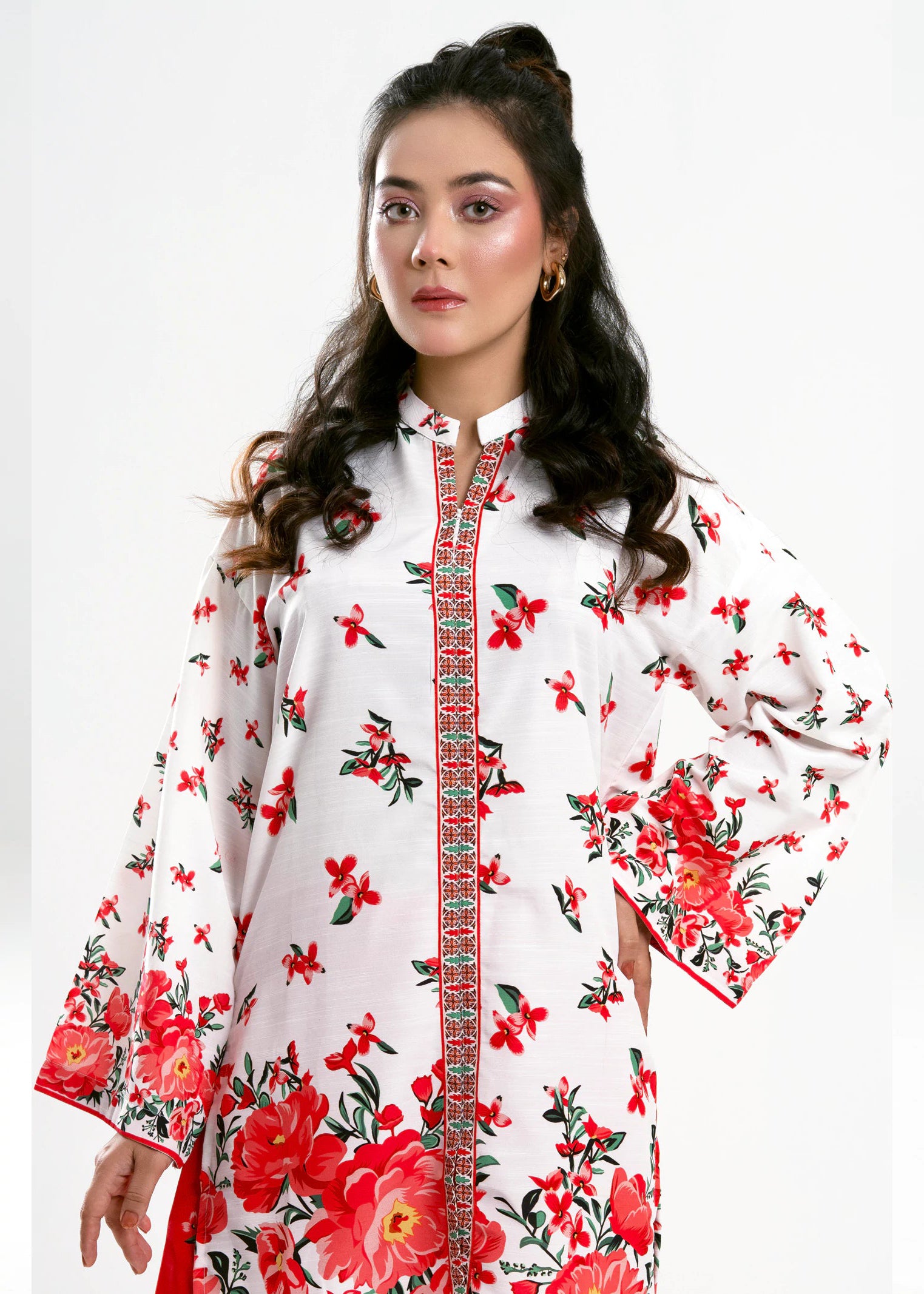 HD Flower Print Co-ord Set – Trendy Matching Set for Women - C017