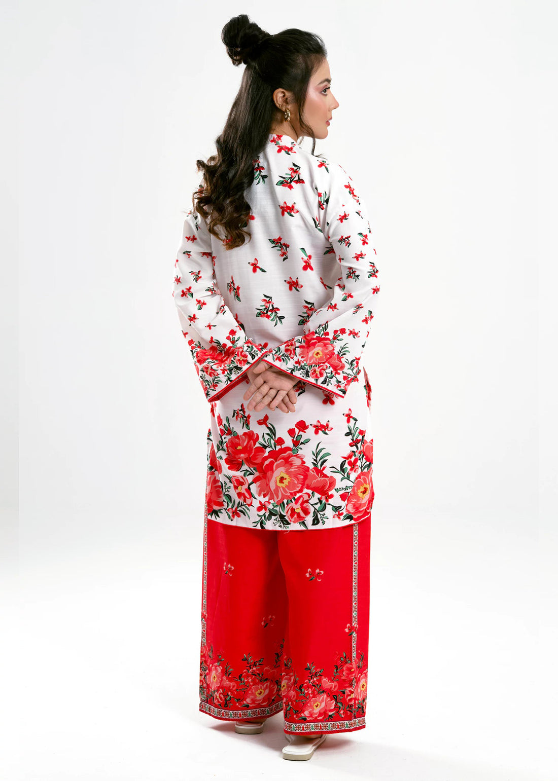 HD Flower Print Co-ord Set – Trendy Matching Set for Women - C017