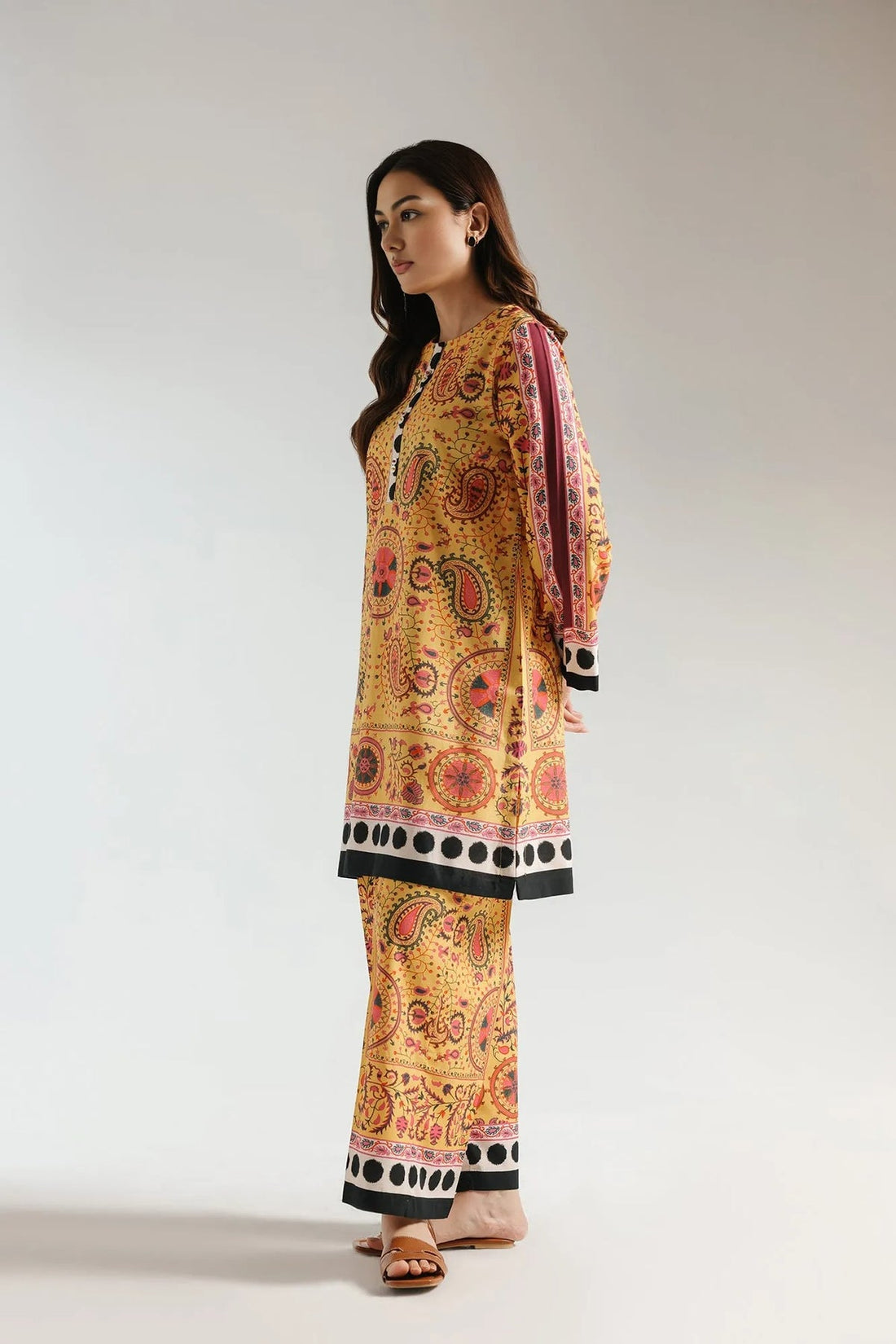 Print Perfect Mustard Co-ord Set - C010