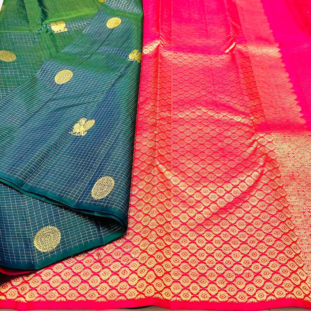 Banarasi Soft Silk Saree – Timeless Style with Copper Zari Highlights S0086