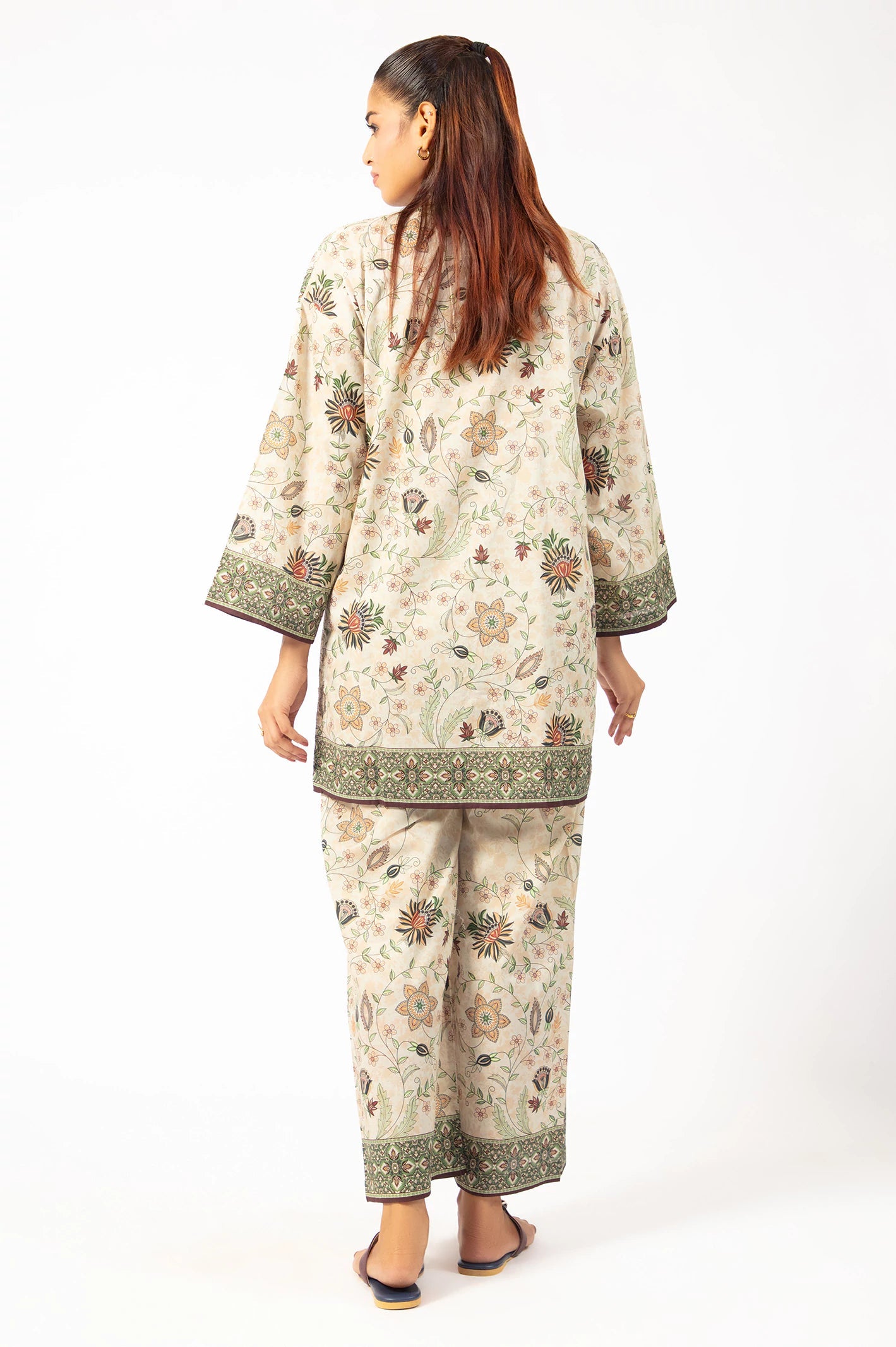Vintage Garden Cotton Co-Ord Set –  Floral Charm - C013